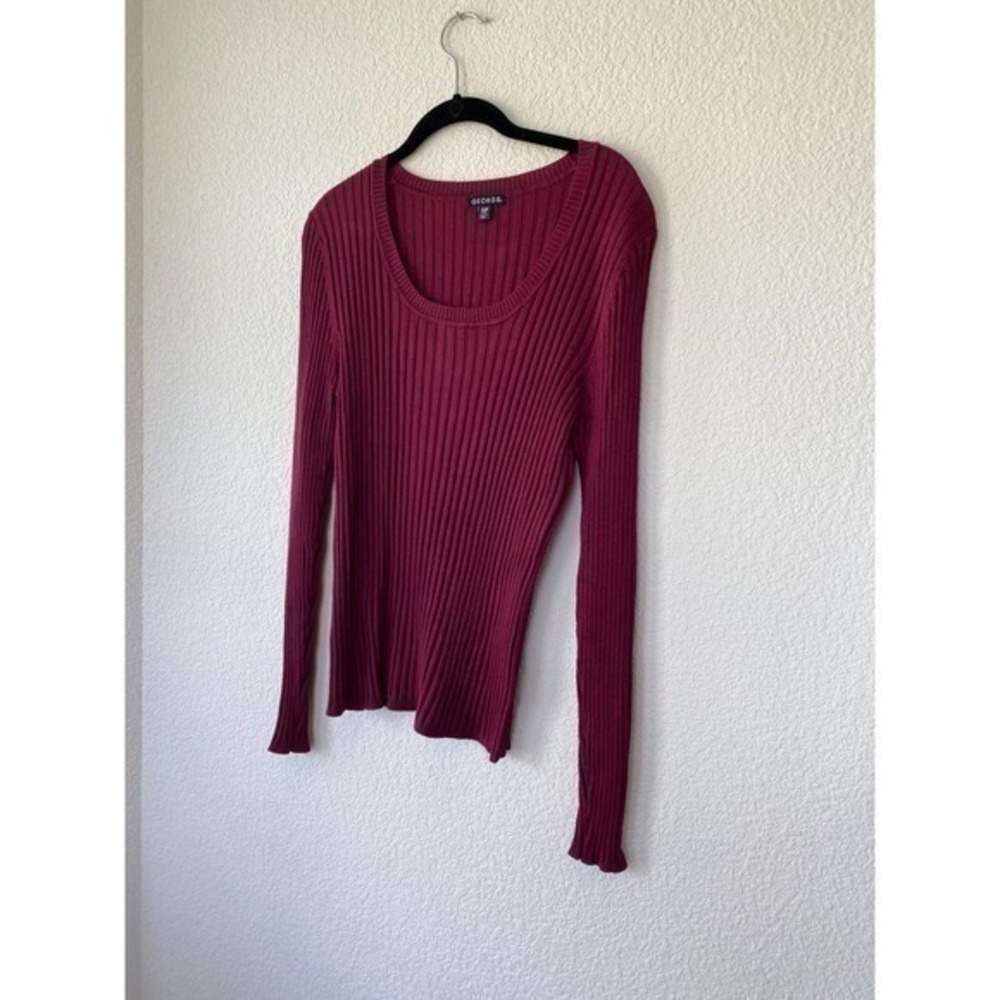 George XL Burgendy Long Sleeve XL
